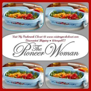 🦋 New Pioneer Woman (4)- Sweet Rose 4 Cup Food Storage Container with Lid